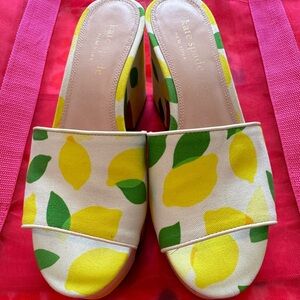Size 8.5 Kate Spade Lemon Ibiza Sandals
